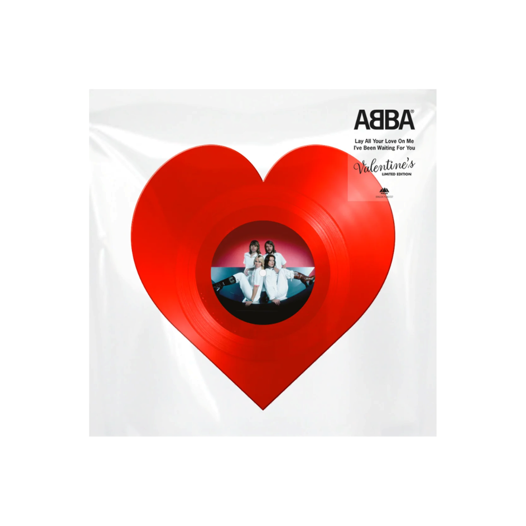 ABBA - Lay All Your Love On Me / I've Been Waiting For You - Heart-Shaped Red Vinyl