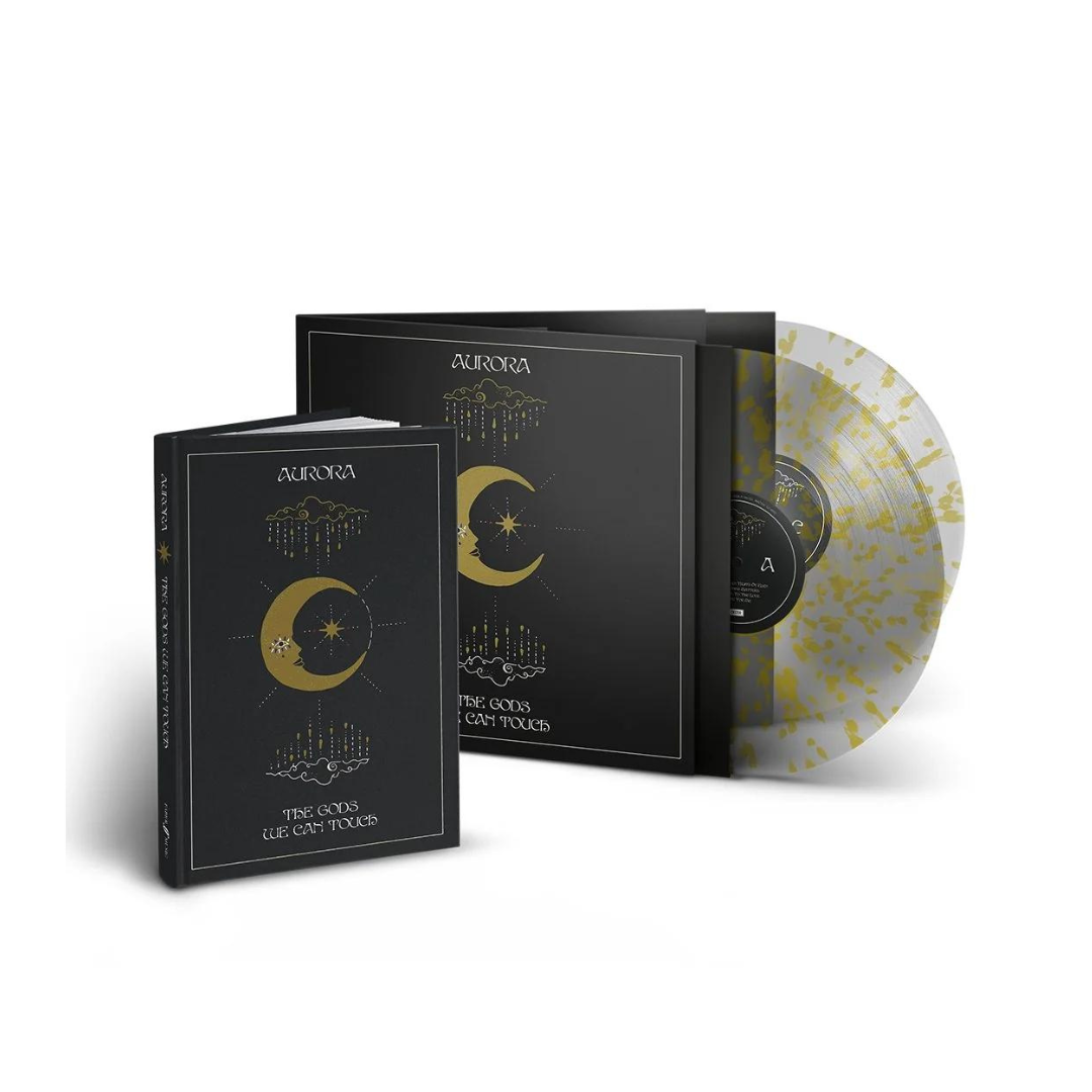 Aurora - The Gods We Can Touch - Clear and Gold Splatter Vinyl Alternate Artwork And Signed Book