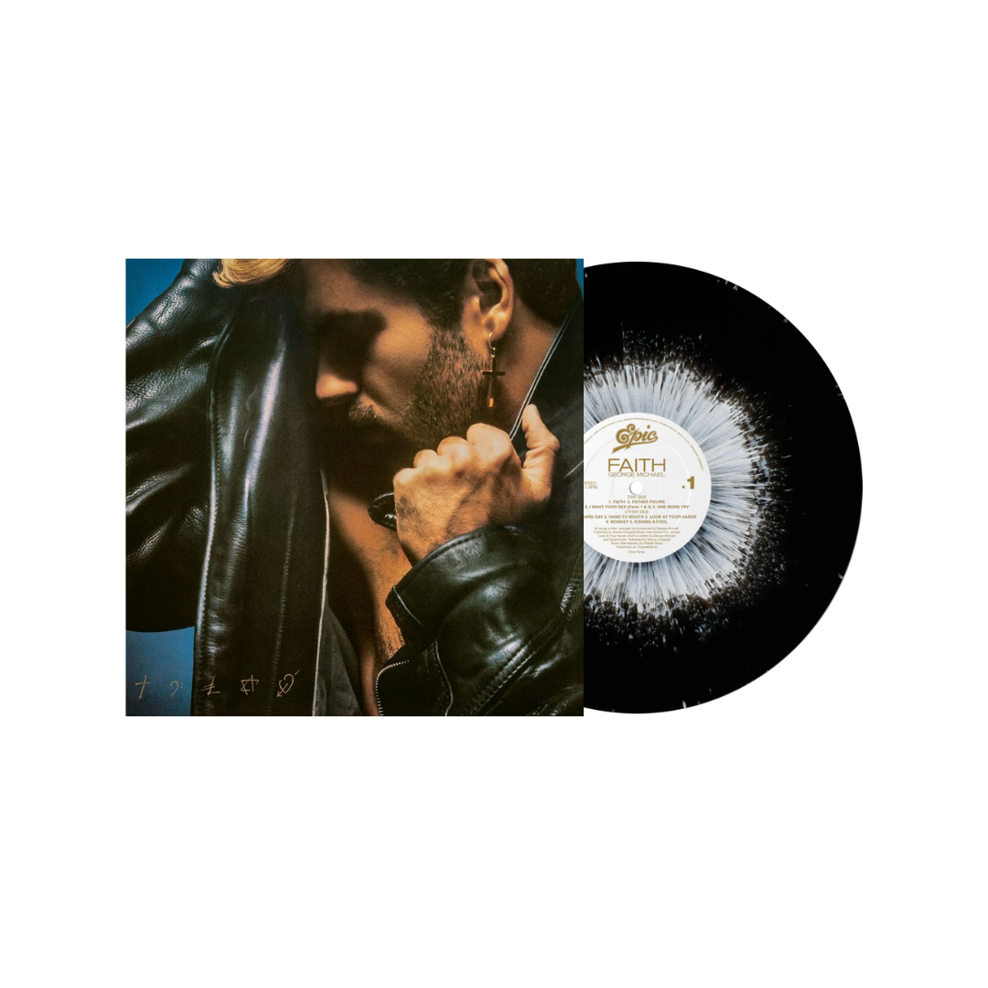 George Michael - Faith - White Splatter On Black Vinyl