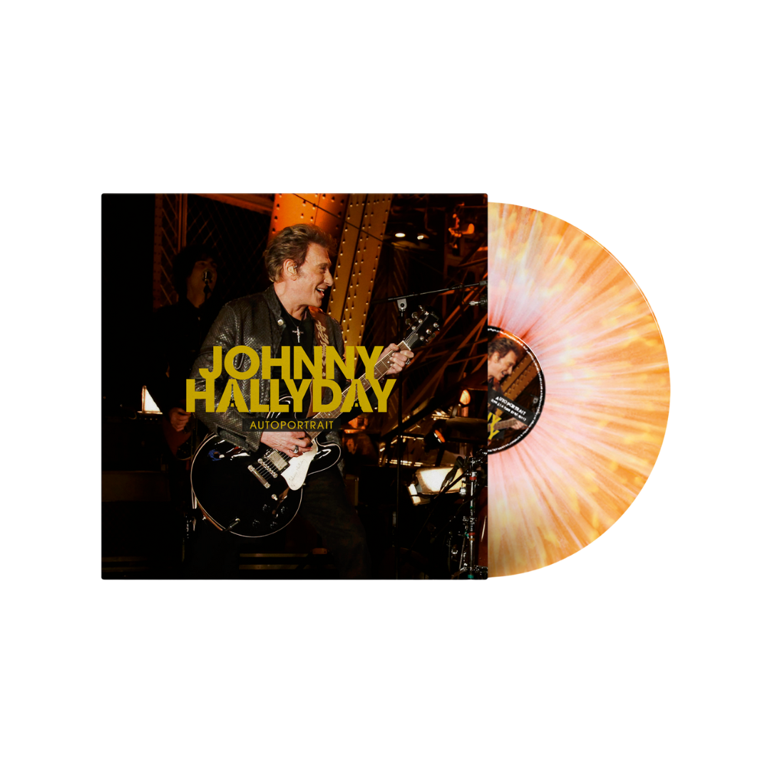 Johnny Hallyday - Autoportrait - White, Yellow and Orange Splatter 7" Vinyl