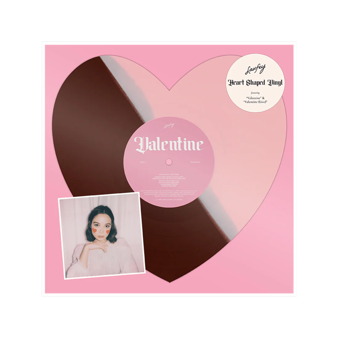 Laufey - Valentine - Chocolate Strawberry Heart-Shaped Vinyl