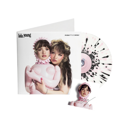 Lola Young - I’m Only F**king Myself - Signed White with Pink And Black Splatter