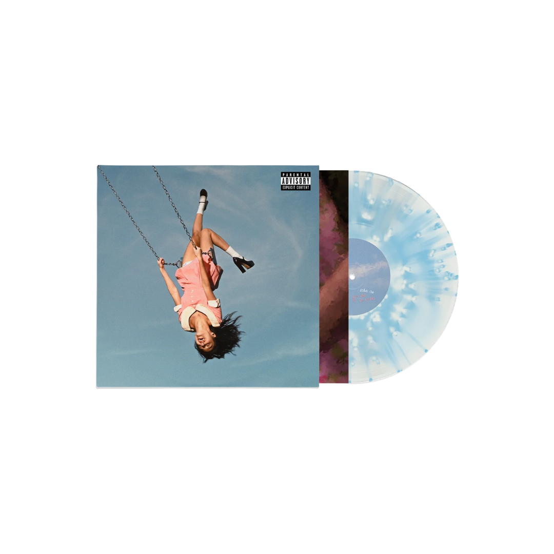 Olivia Rodrigo - You Seem Pretty Sad For A Girl So In Love - Signed 'Static Lover' Blue And White Marble Vinyl Front Cover