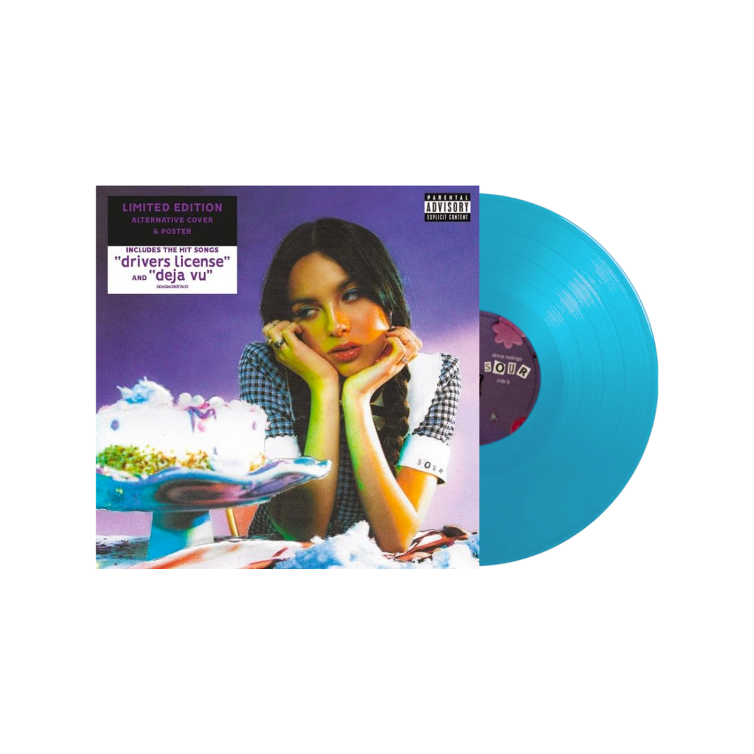 Olivia Rodrigo - Sour - Blue Neon Translucent Vinyl With Alternative Cover