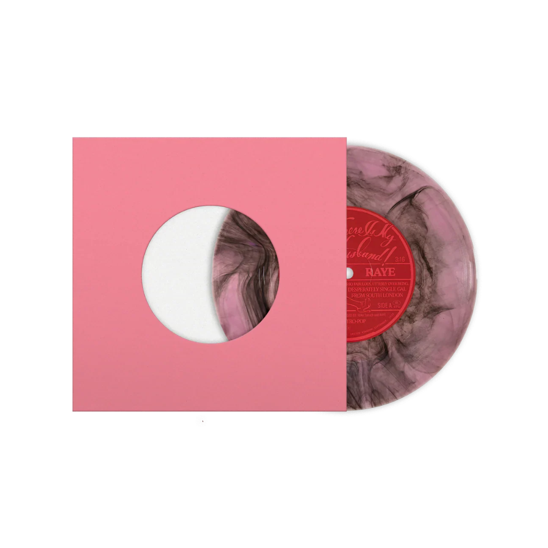 Raye - Where Is My Husband! - Pink With Black Smoke 7" Vinyl